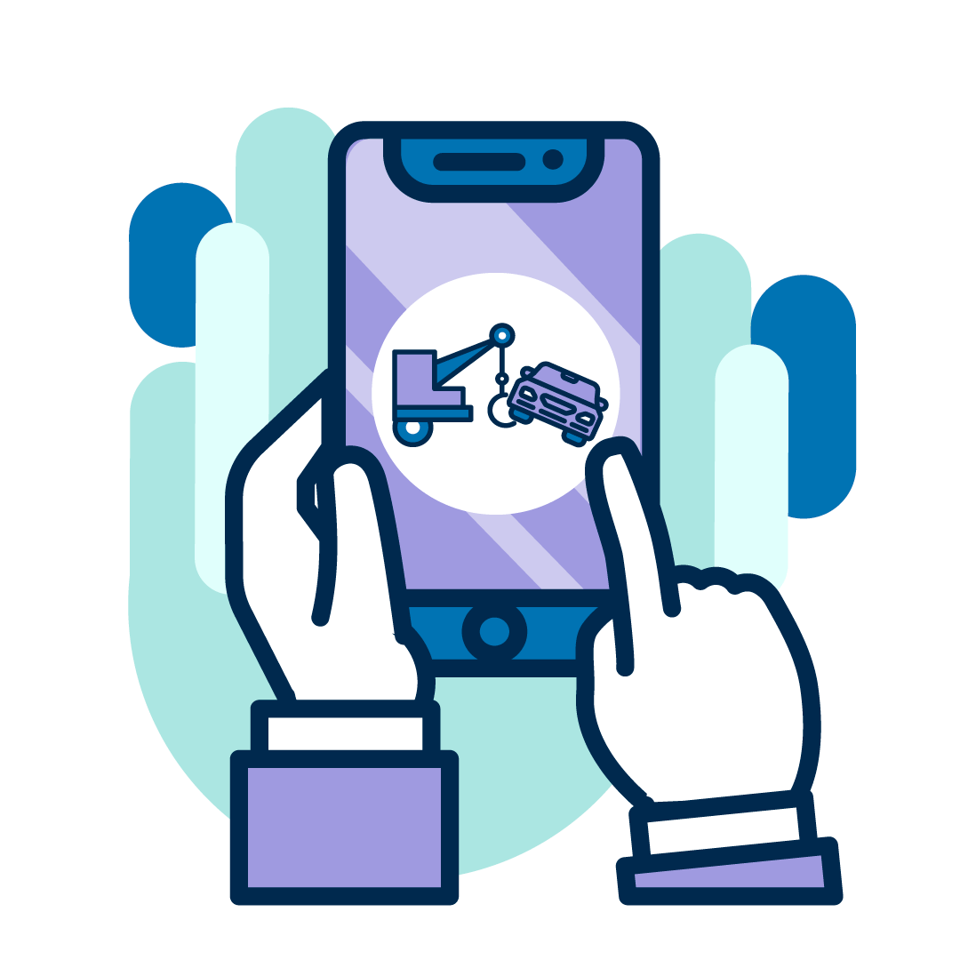 A person reporting a vehicle being towed away